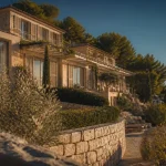 Architecture cote d azur : villa en terrasses surplombant la Méditerranée