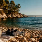 Beach cap ferrat : calanque et mer bleue à Saint-Jean-Cap-Ferrat