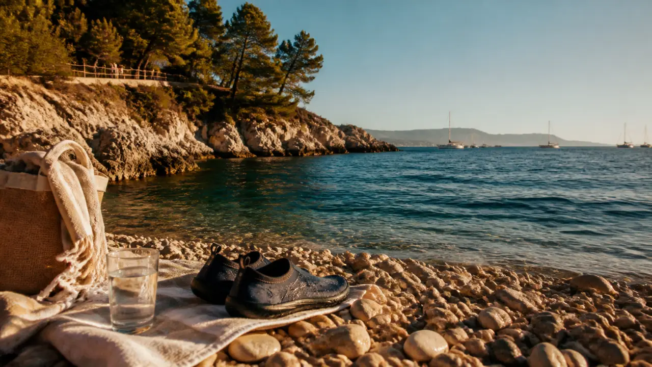Beach cap ferrat : calanque et mer bleue à Saint-Jean-Cap-Ferrat