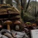 Champignons cote d azur dans un panier en sous-bois
