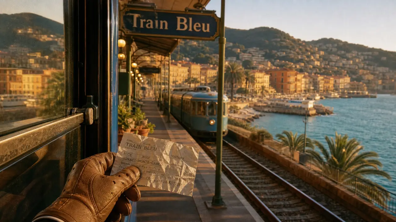 Côte d'Azur en train : gare, mer et palmiers entre Cannes et Menton