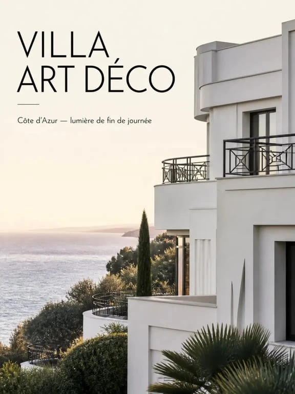 Villa art deco cote d azur vue mer avec terrasses et ferronneries