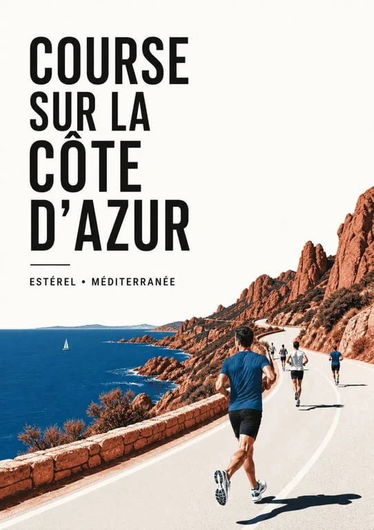 Ambiance du 10 km Estérel Côte d’Azur entre mer et roches rouges