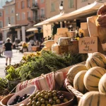 Jours de marché saint tropez sur la place des Lices, étals provençaux