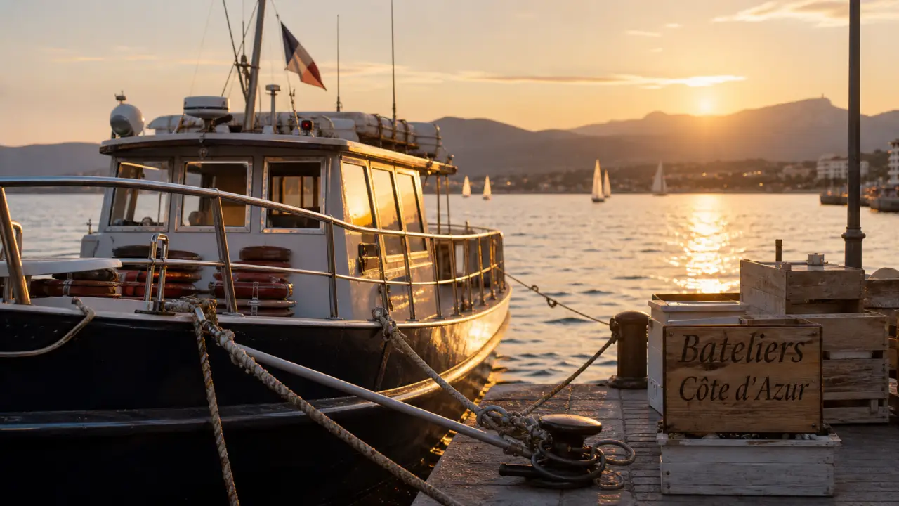 Les bateliers de la cote d azur à La Seyne-sur-Mer, bateau au quai