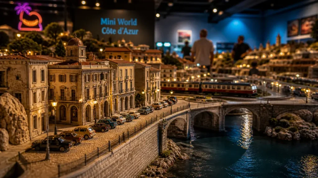 Mini World cote d azur : maquette urbaine Riviera pop intérieure