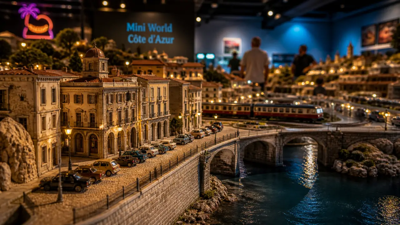 Mini World cote d azur : maquette urbaine Riviera pop intérieure