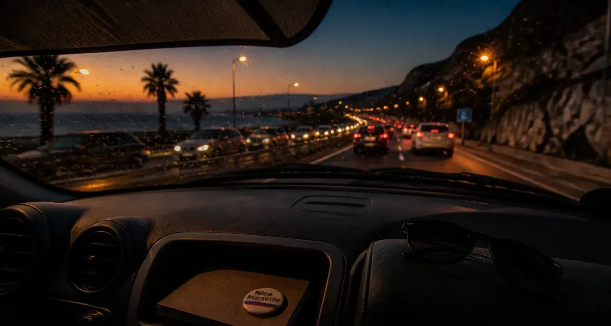 nice marseille : autoroute A8, trajet en voiture vers Marseille