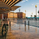 Que faire a nice : Place Masséna et Promenade des Anglais, vue centre-ville