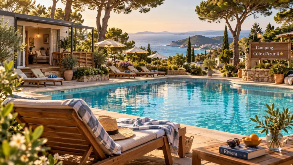 Camping cote d azur 4 étoiles, piscine et mer azur