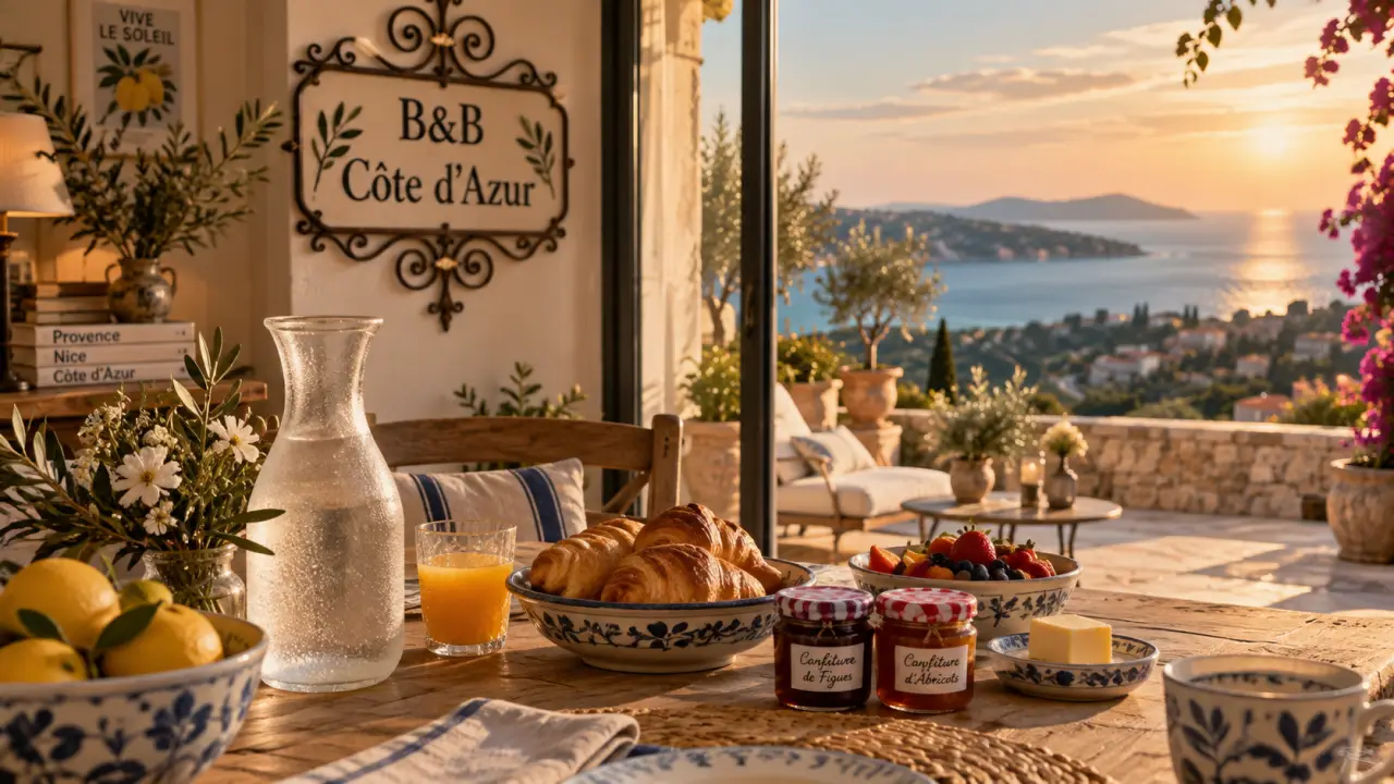 cote d azur b&b : petit-déjeuner maison près de la mer