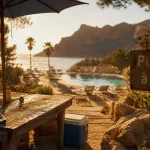 Camping cote d azur frejus entre pinède et mer, Estérel au loin
