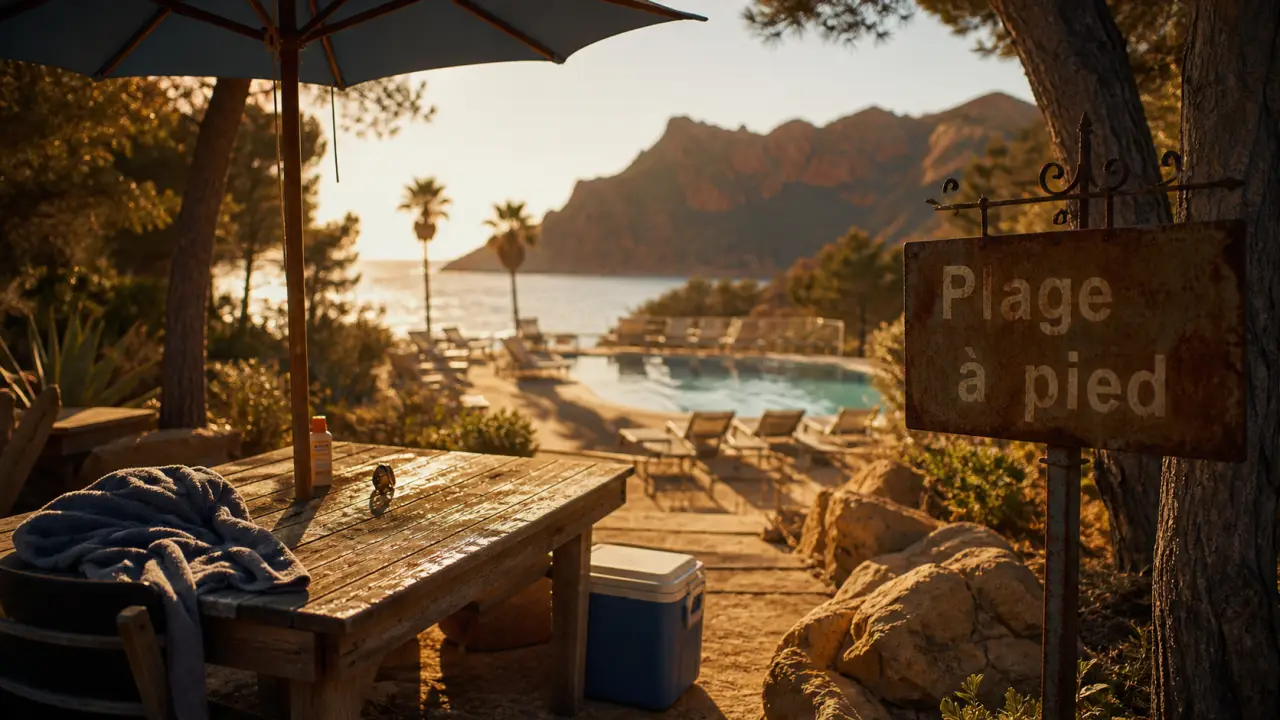 Camping cote d azur frejus entre pinède et mer, Estérel au loin