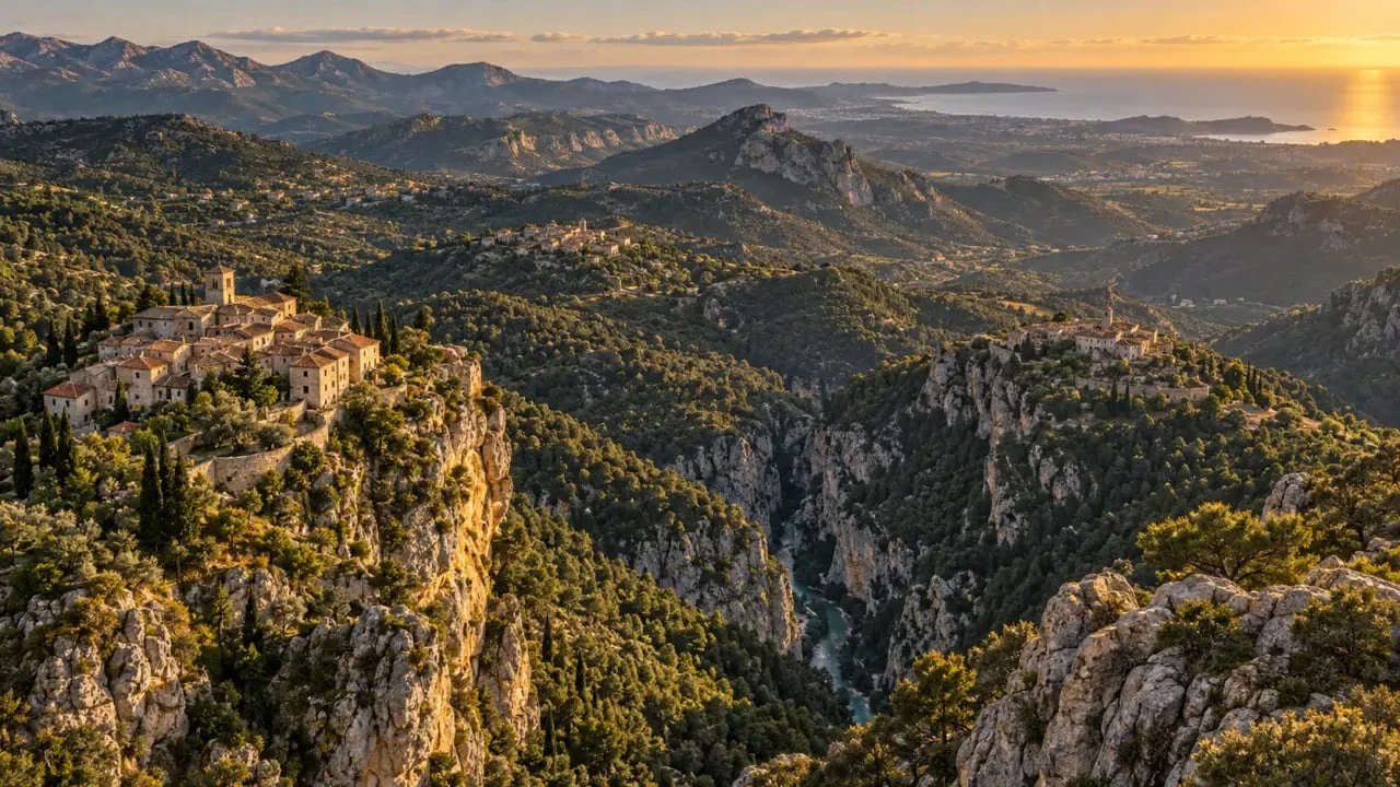 Vol hélicoptère Côte d’Azur dans l’arrière-pays et les villages perchés