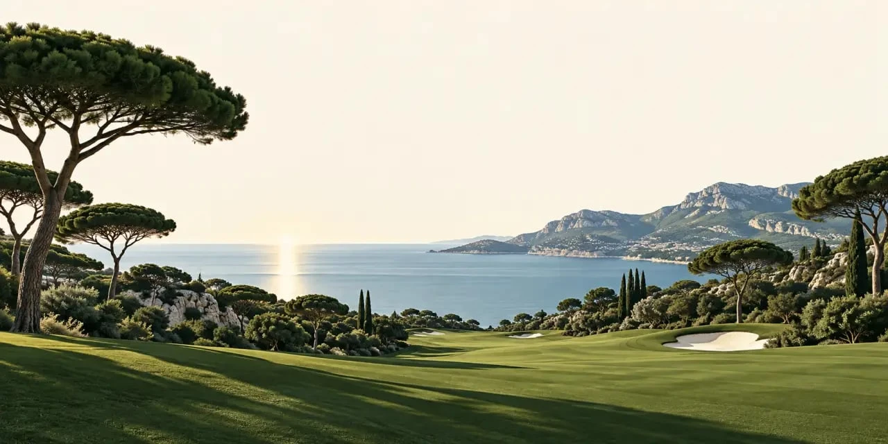 Parcours de golf Côte d’Azur entre mer, pins et relief méditerranéen