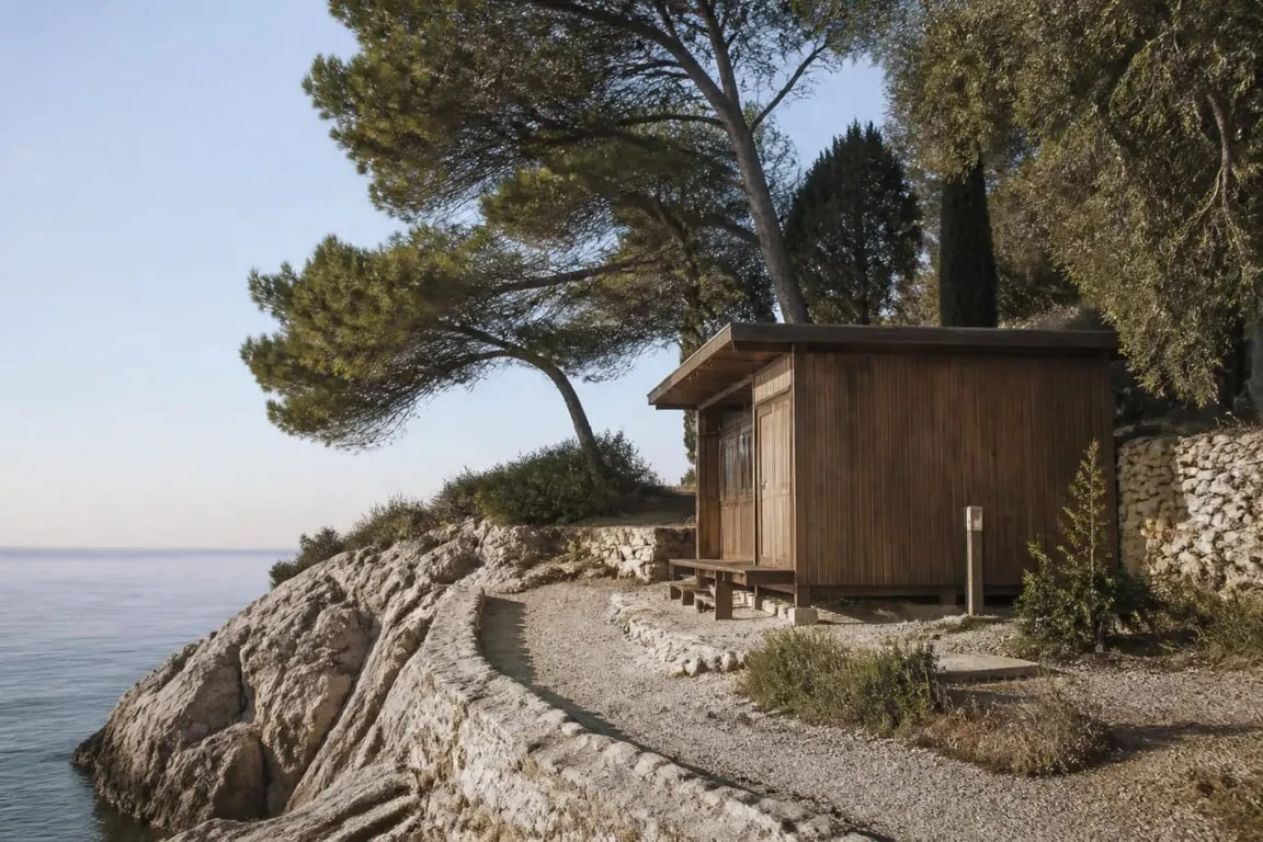 Maison Le Corbusier Côte d’Azur : le Cabanon de Roquebrune-Cap-Martin face à la Méditerranée