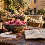 Grasse, ville parfum cote d azur : mouillettes et flacon en atelier de parfum
