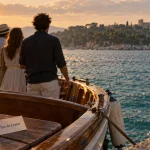 Iles de lerins depuis Cannes : Sainte-Marguerite en golden hour