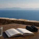 La Corse vue de la cote d azur, silhouette corse depuis la Grande Corniche