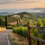 La Motte Côte d Azur, route entre vignes et murets de pierre