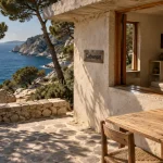 Maison le corbusier cote d azur : cabanon de Roquebrune, fenêtre ouverte et mobilier minimal