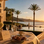 Palace cote d azur : petit-déjeuner sur terrasse face à la mer