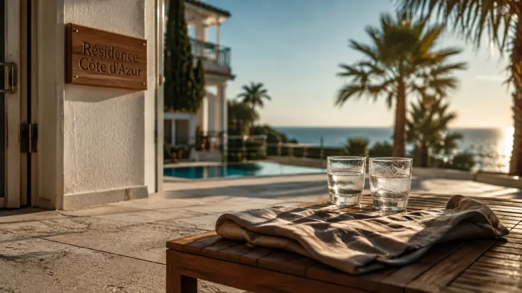 Residence cote d azur bord de mer avec piscine