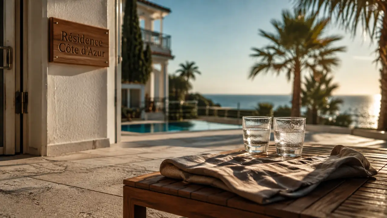 Residence cote d azur bord de mer avec piscine