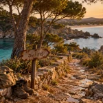 Sentier du littoral saint tropez vers Salins, crique turquoise et rochers
