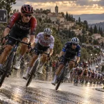 Tour des Alpes-Maritimes 2025 : coureurs en descente près de Vence