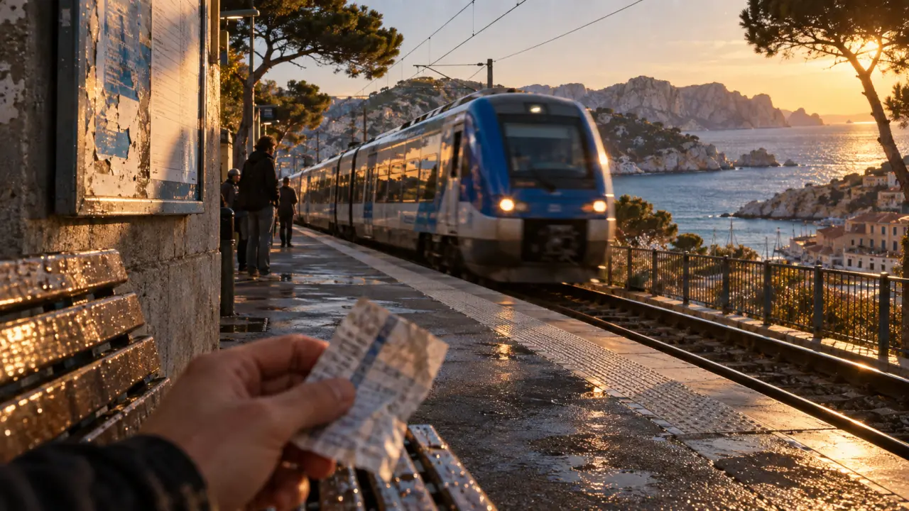 Train bleu cote d azur Côte Bleue à Marseille-Miramas vers calanques