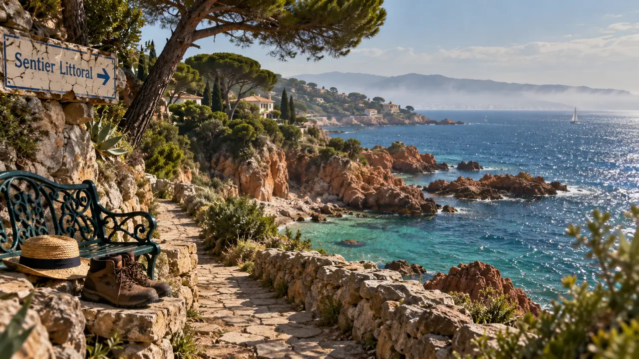 Activité cote d azur : sentier littoral au Cap d’Antibes, mer et crique