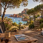Campingplätze cote d azur : crique azur depuis un camping ombragé