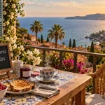 Chambre d hote cote azur : petit-déjeuner sur terrasse face à la mer