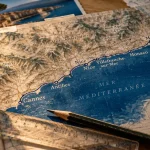 Cote d azur carte du littoral Var, Alpes-Maritimes et frontière italienne