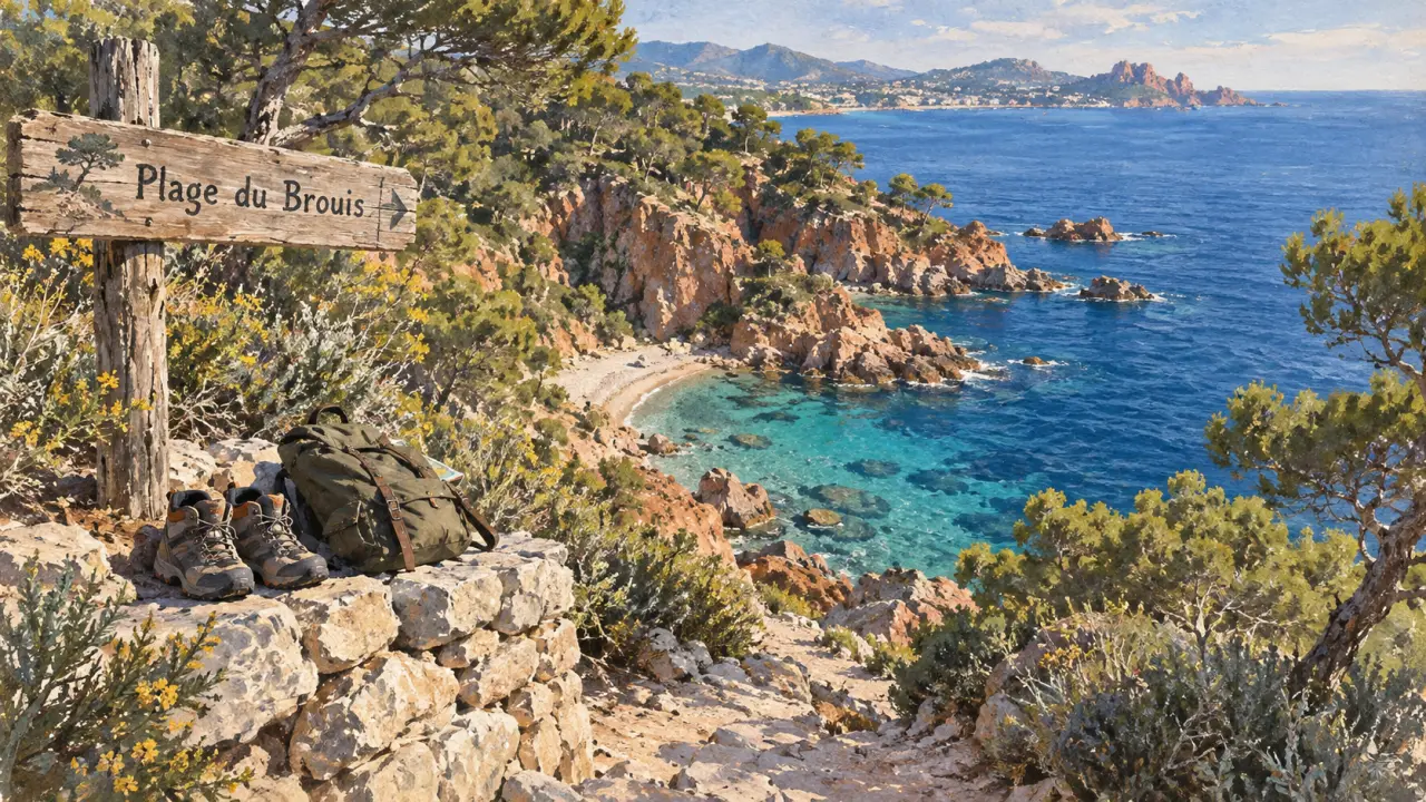 Endroit secret Var : Plage du Brouis à Saint-Raphaël, crique turquoise à pied