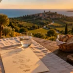 Hôtels demi pension Provence Alpes Côte d’Azur : terrasse hôtel vue mer et village