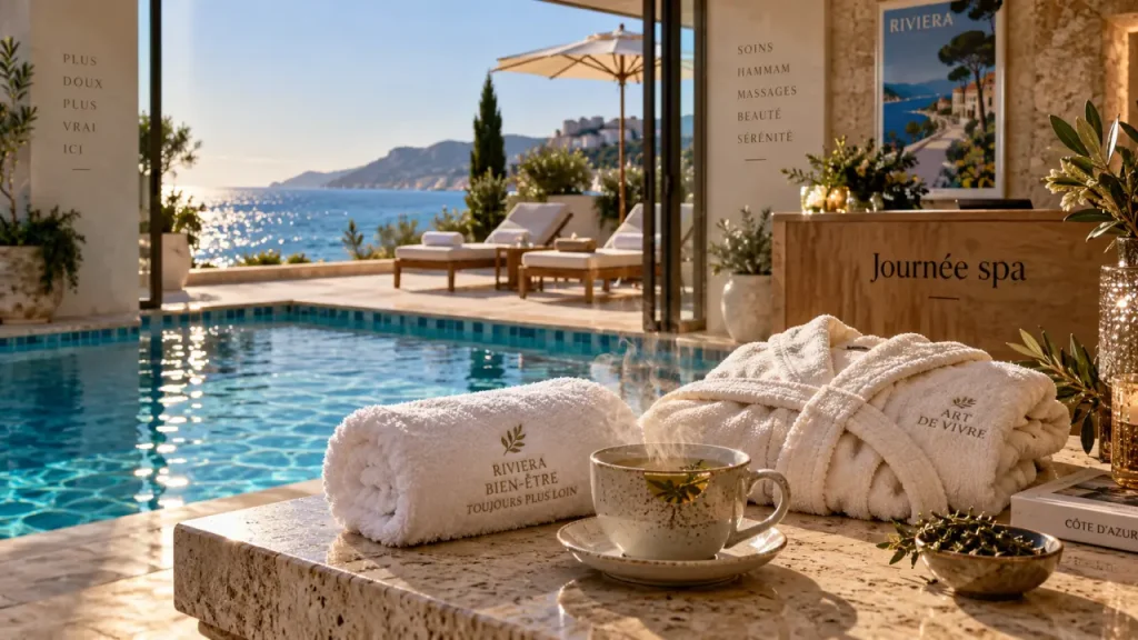 Journée spa cote d azur vue mer, piscine et soins