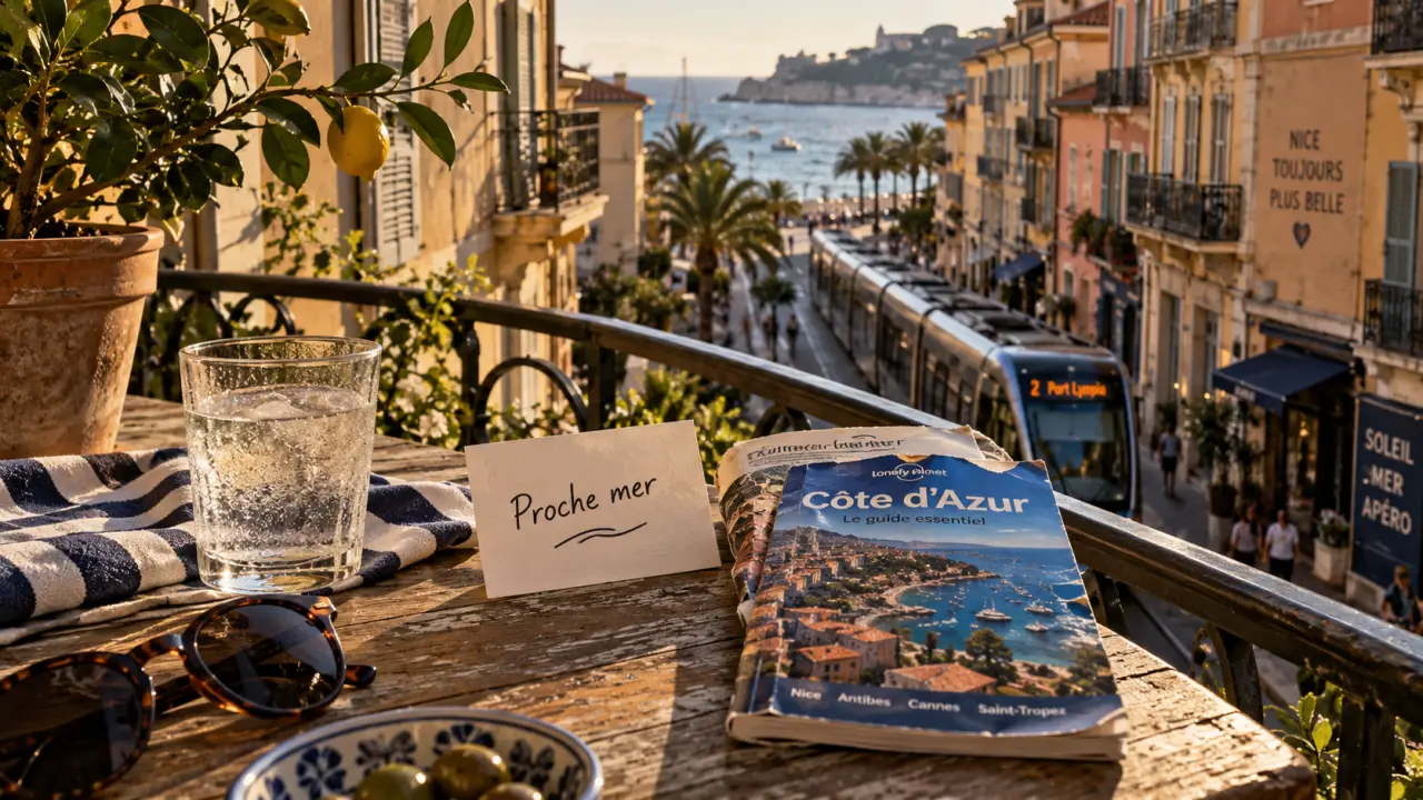 Location appartement cote d azur : quartier proche mer, tramway et façades pastel