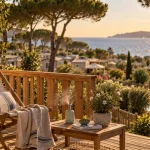Location mobile home cote d azur : terrasse près de la mer