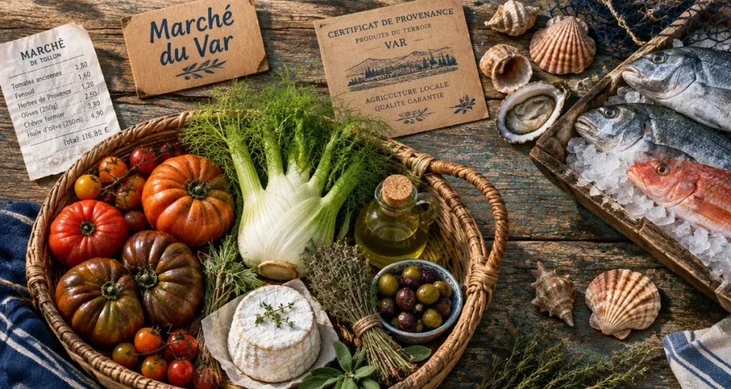 Marché du Var : poisson et producteurs sur glace
