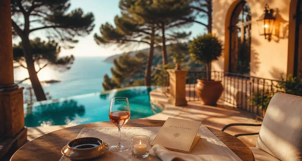 Relais chateau cote d azur : table Riviera pop, vue mer et terrasse