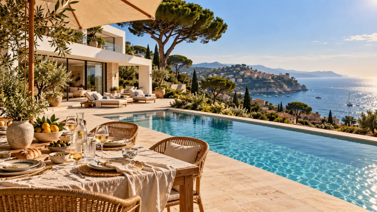 Villa cote d azur rental avec piscine, mer et village