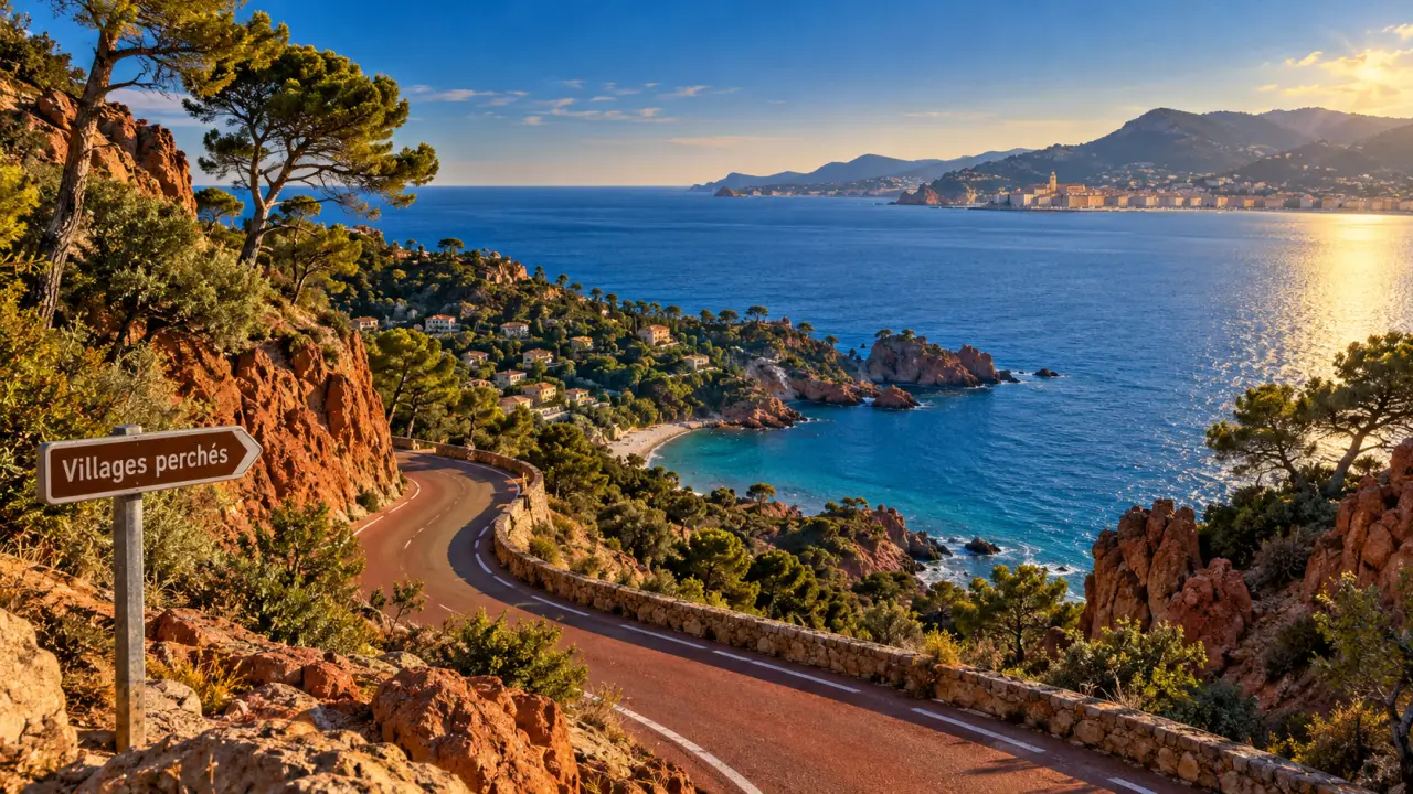 Visite cote d azur : corniche et crique rouge près de l’Estérel